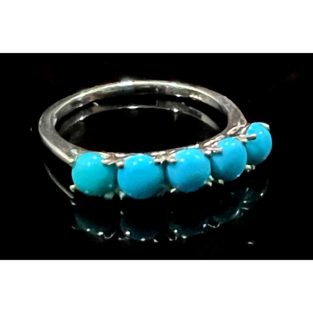 Sleeping Beauty Turquoise 5 Stone Band - Picture 5 of 6
